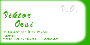 viktor orsi business card
